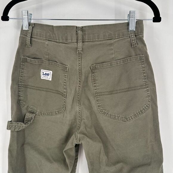 Vintage Lee Womens Straight Leg Workwear Cargo Pants Army Olive Green Size 2 Y2K - Picture 6 of 11